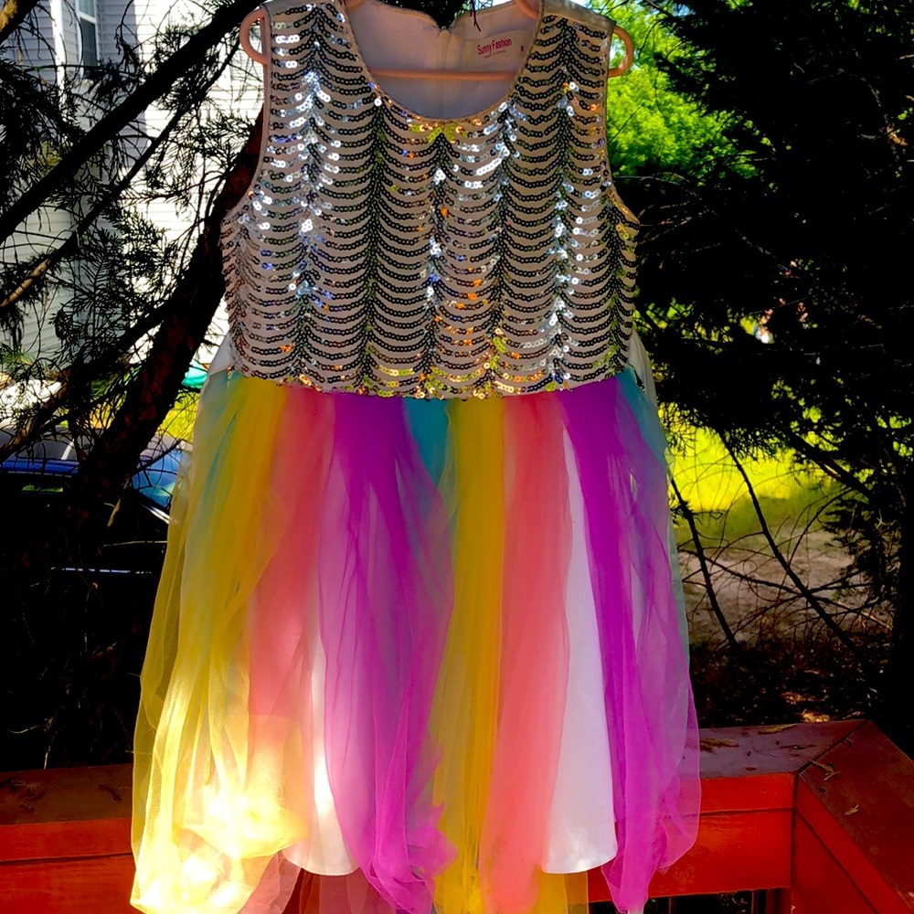 Sequin Pastel Tule Dress